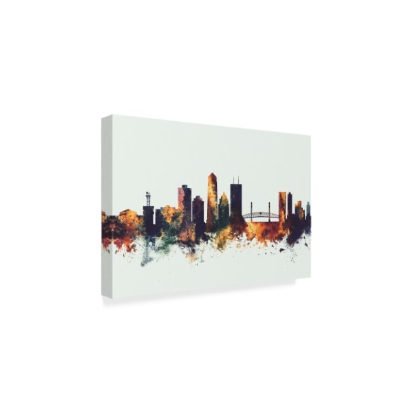 Michael Tompsett 'Jacksonville Florida Skyline Iv' Canvas Art,16x24